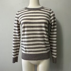 C&C California Brown and Cream Striped Sweater
